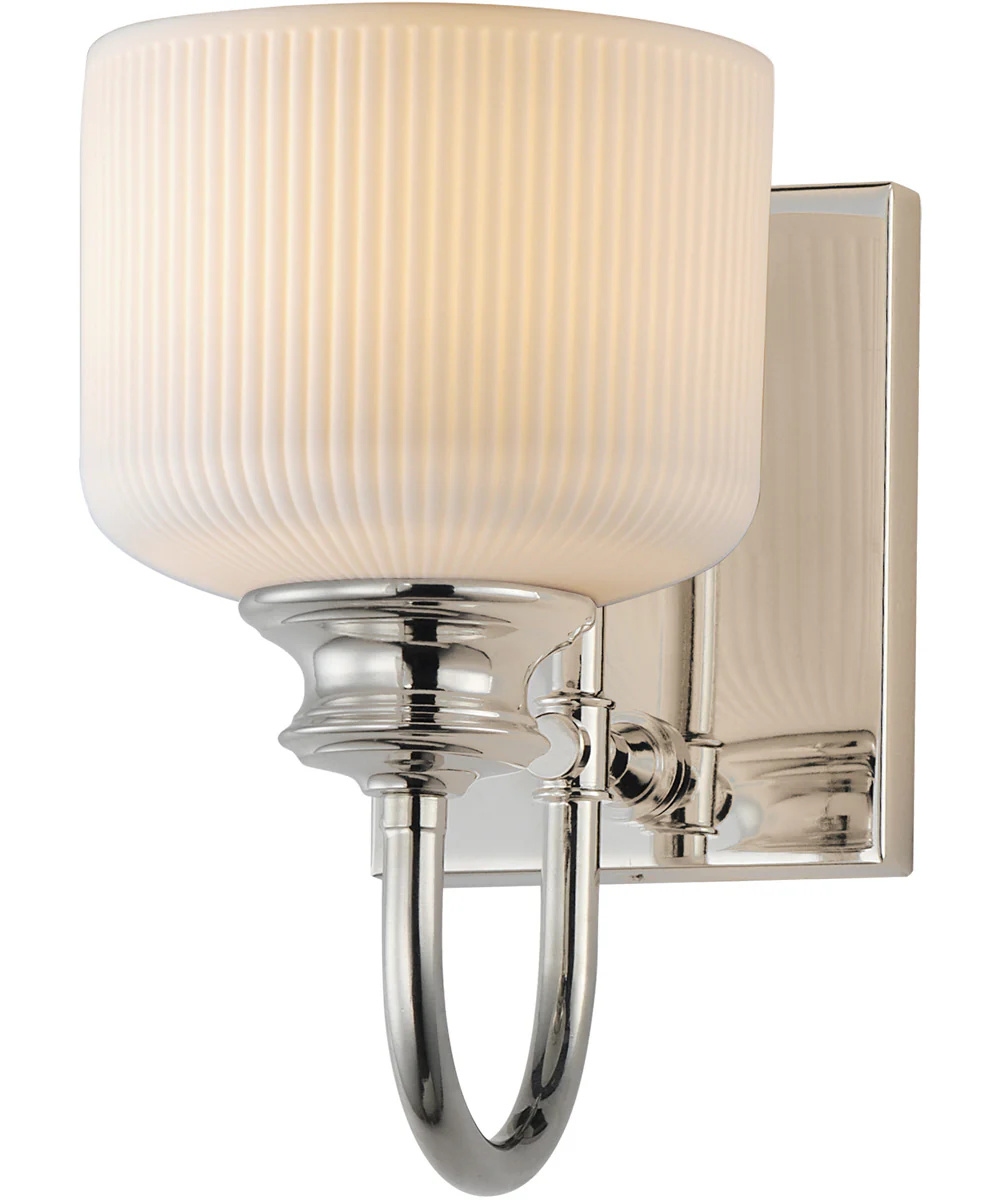 Bisque 1-Light Wall Sconce Polished Nickel