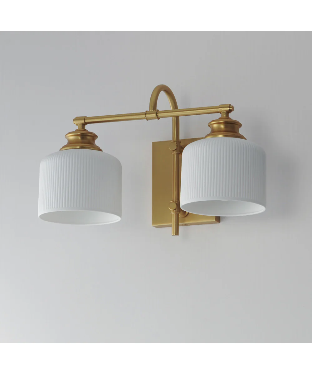 Bisque 2-Light Wall Sconce Natural Aged Brass - Image 4