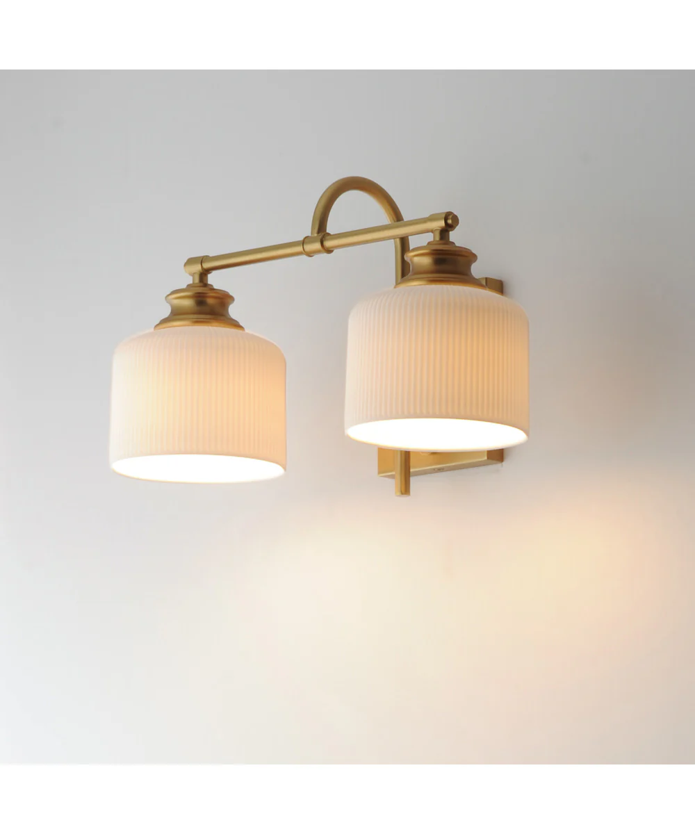 Bisque 2-Light Wall Sconce Natural Aged Brass - Image 5