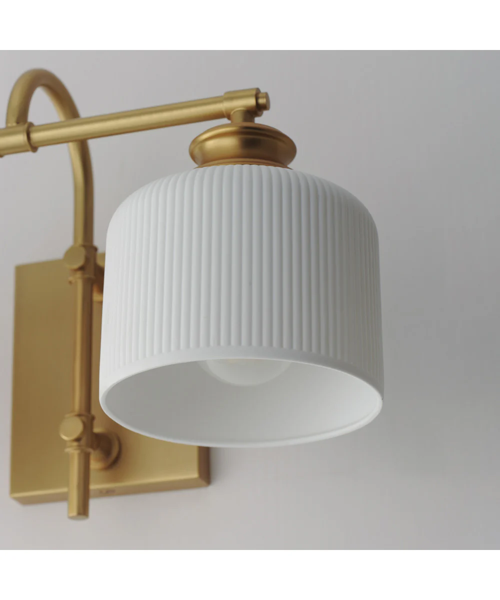 Bisque 2-Light Wall Sconce Natural Aged Brass - Image 6