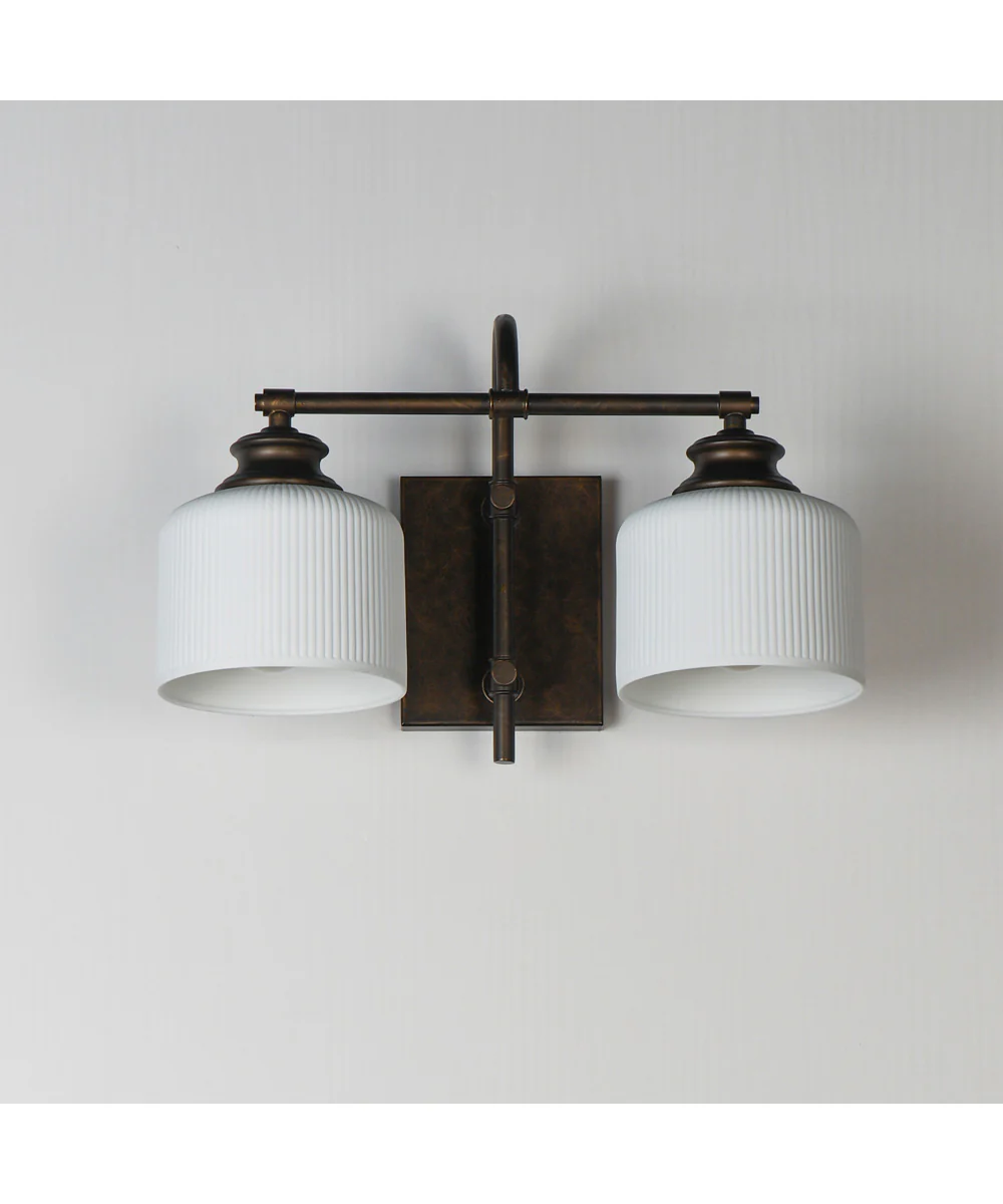 Bisque 2-Light Wall Sconce Oil Rubbed Bronze - Image 2