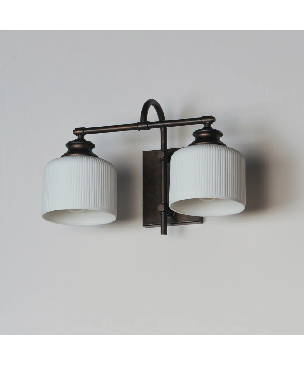 Bisque 2-Light Wall Sconce Oil Rubbed Bronze - Image 4