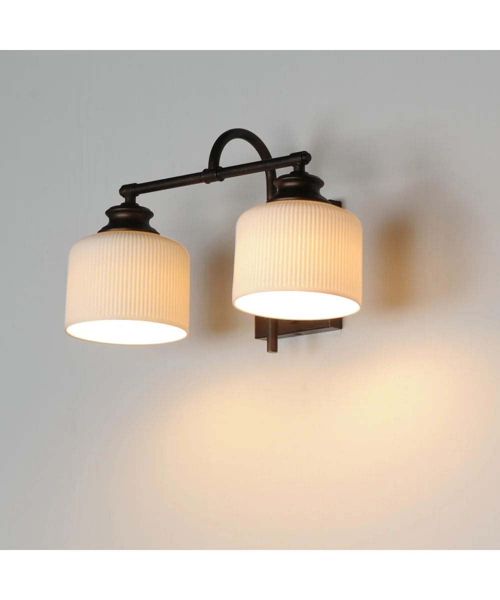 Bisque 2-Light Wall Sconce Oil Rubbed Bronze - Image 5