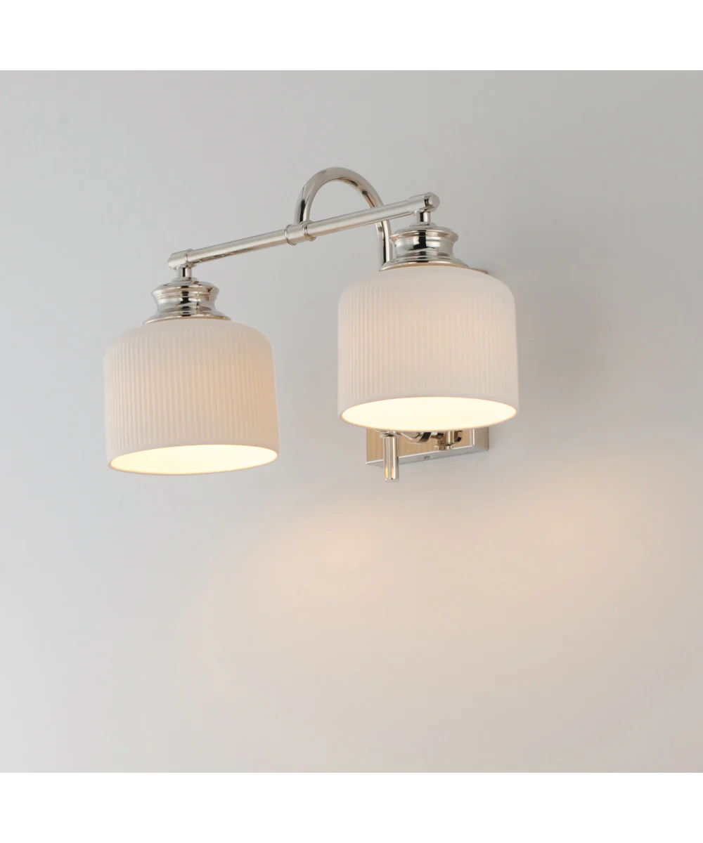 Bisque 2-Light Wall Sconce Polished Nickel - Image 5