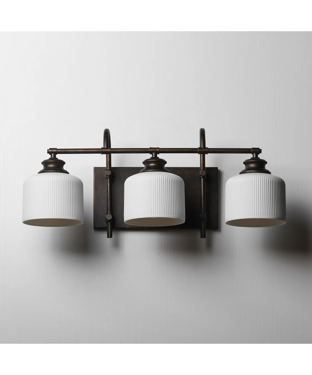 Bisque 3-Light Bath Vanity Oil Rubbed Bronze - Image 2