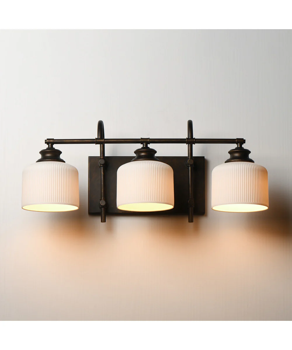 Bisque 3-Light Bath Vanity Oil Rubbed Bronze - Image 3