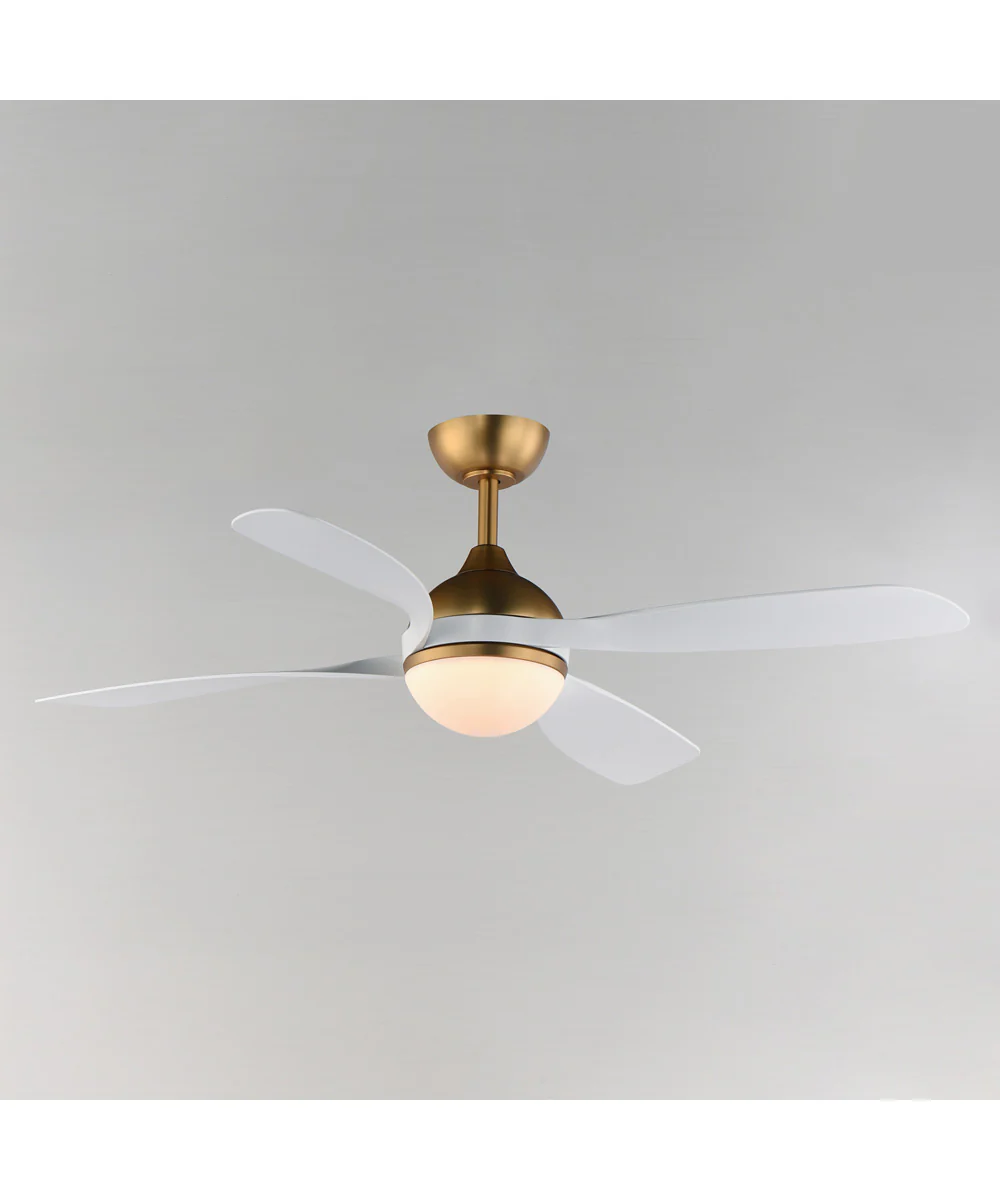 Bola 52 inch Indoor Fan w LED Light Kit Natural Aged Brass - Image 2