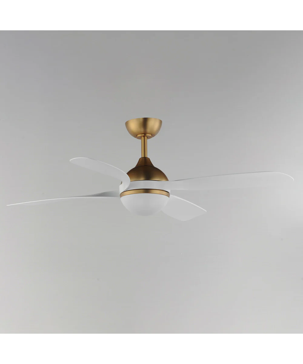 Bola 52 inch Indoor Fan w LED Light Kit Natural Aged Brass - Image 3