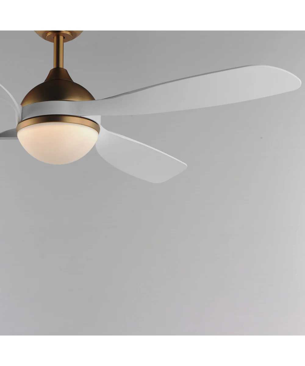 Bola 52 inch Indoor Fan w LED Light Kit Natural Aged Brass - Image 4