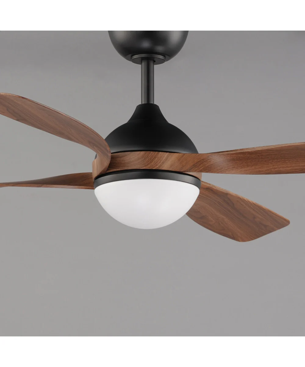 Bola 52 inch Indoor Fan w LED Light Kit Walnut / Black - Image 4