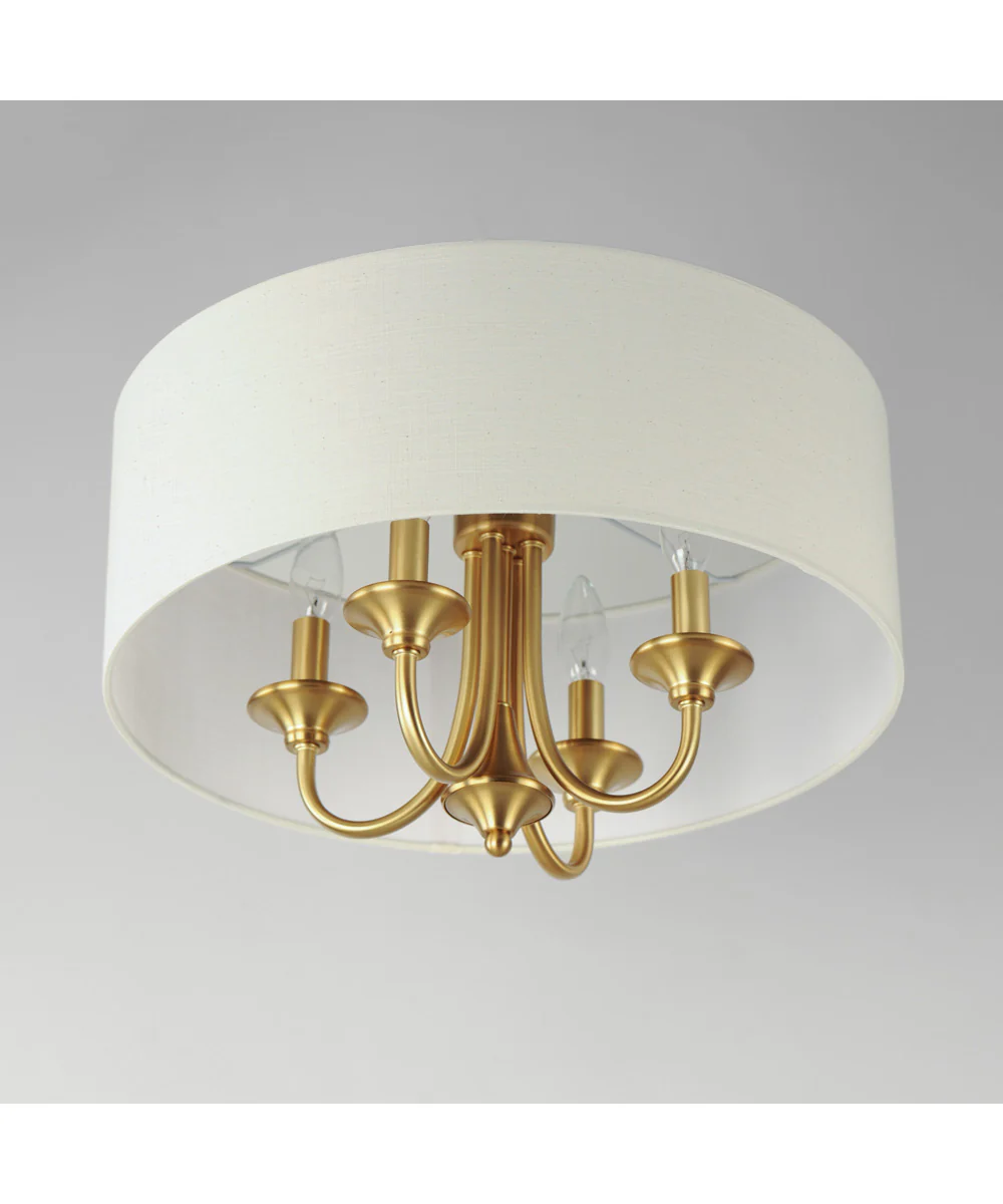Bongo 4-Light Pendant / Semi-Flush Mount Natural Aged Brass - Image 5