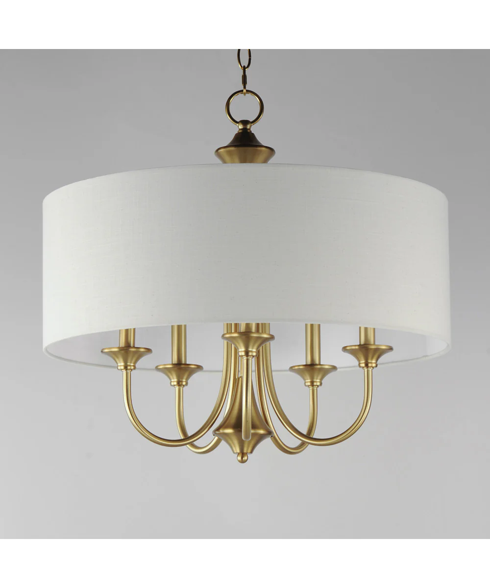 Bongo 5-Light Pendant Natural Aged Brass - Image 2