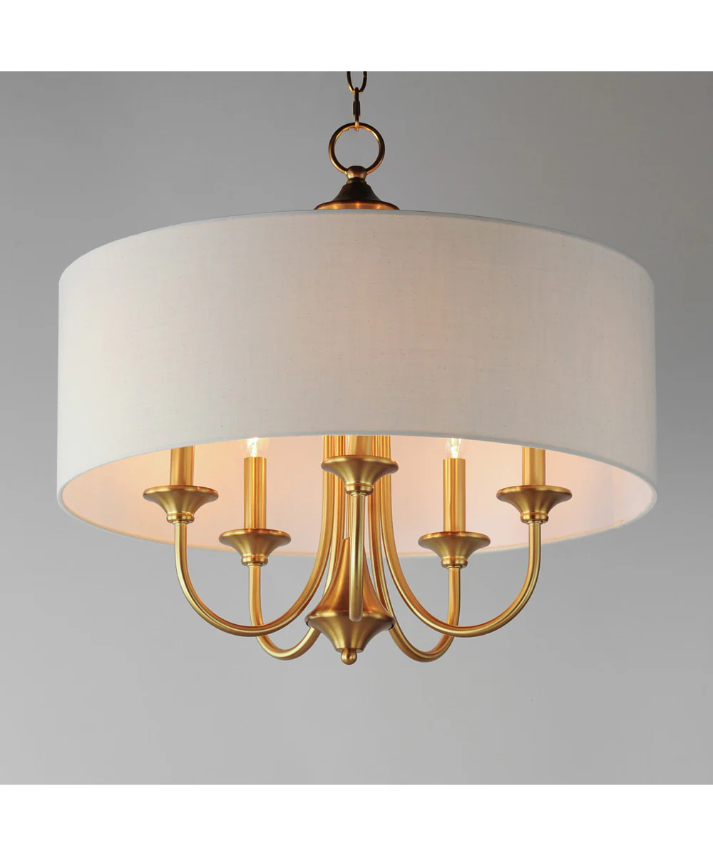 Bongo 5-Light Pendant Natural Aged Brass - Image 3