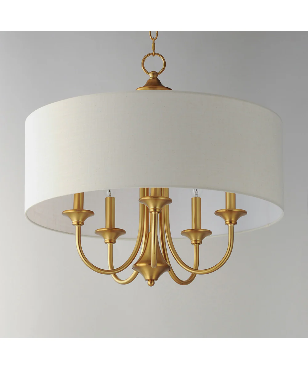 Bongo 5-Light Pendant Natural Aged Brass - Image 4