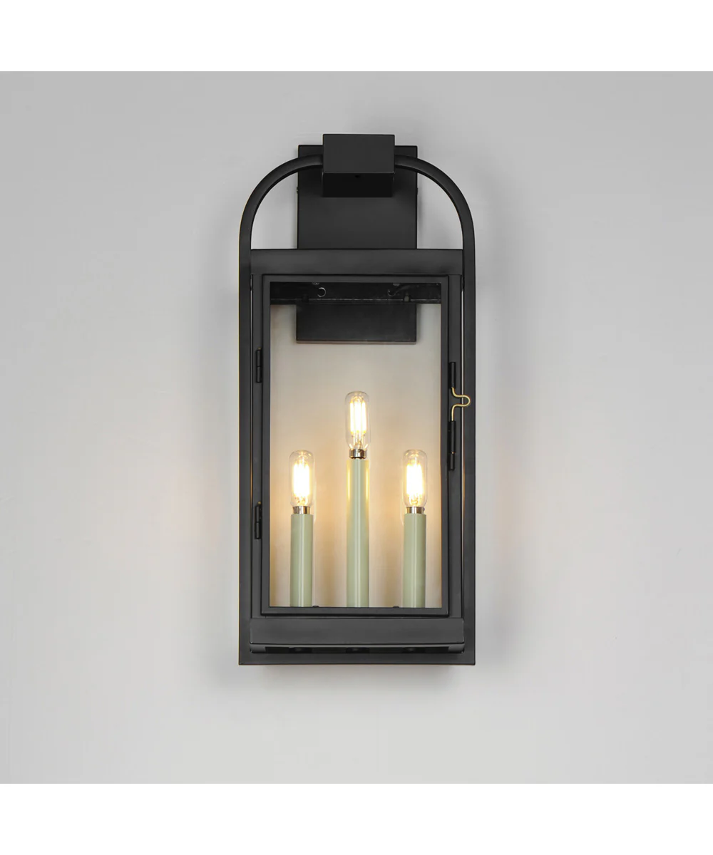 Bonham Large Outdoor Wall Sconce Black - Image 3