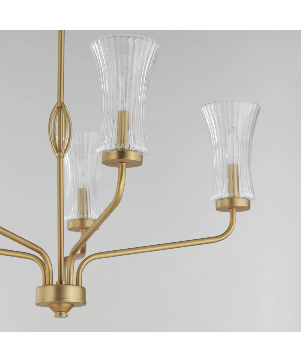 Camelot 5-Light Chandelier Natural Aged Brass - Image 5