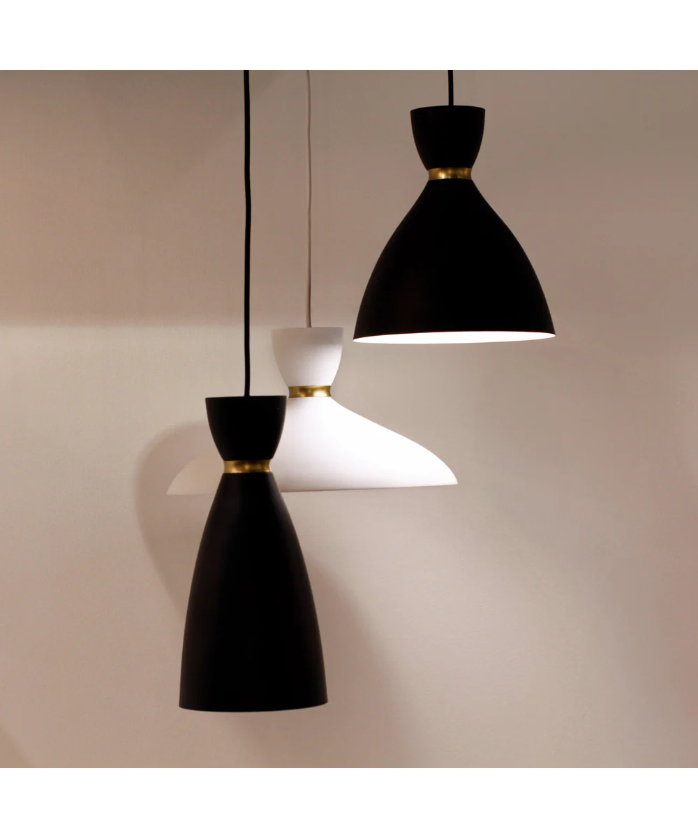Carillon 1-Light Elongated Mini Pendant Black / Satin Brass - Image 6