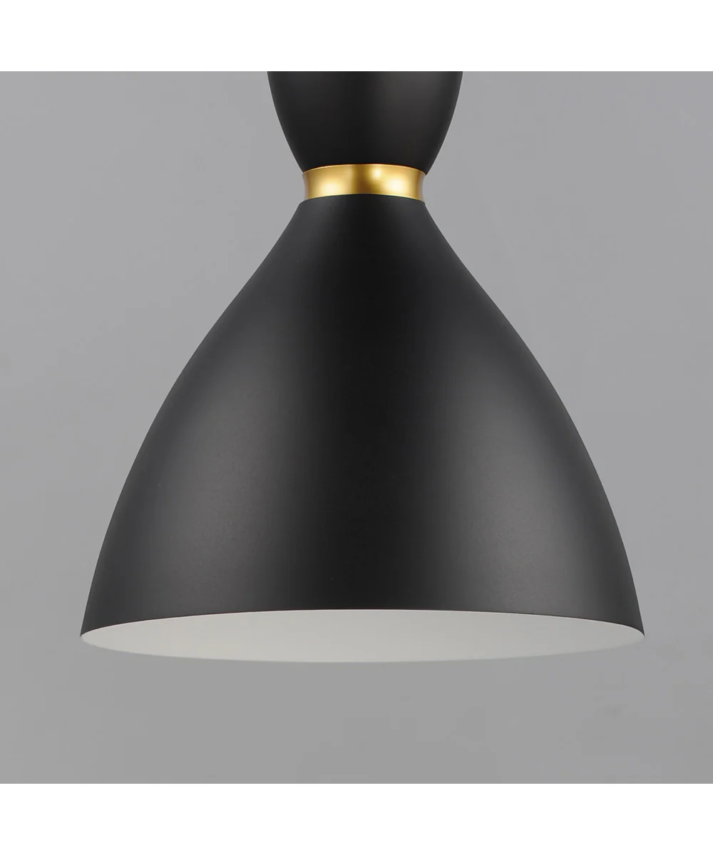 Carillon 11 inch Mini Pendant Black / Satin Brass - Image 5