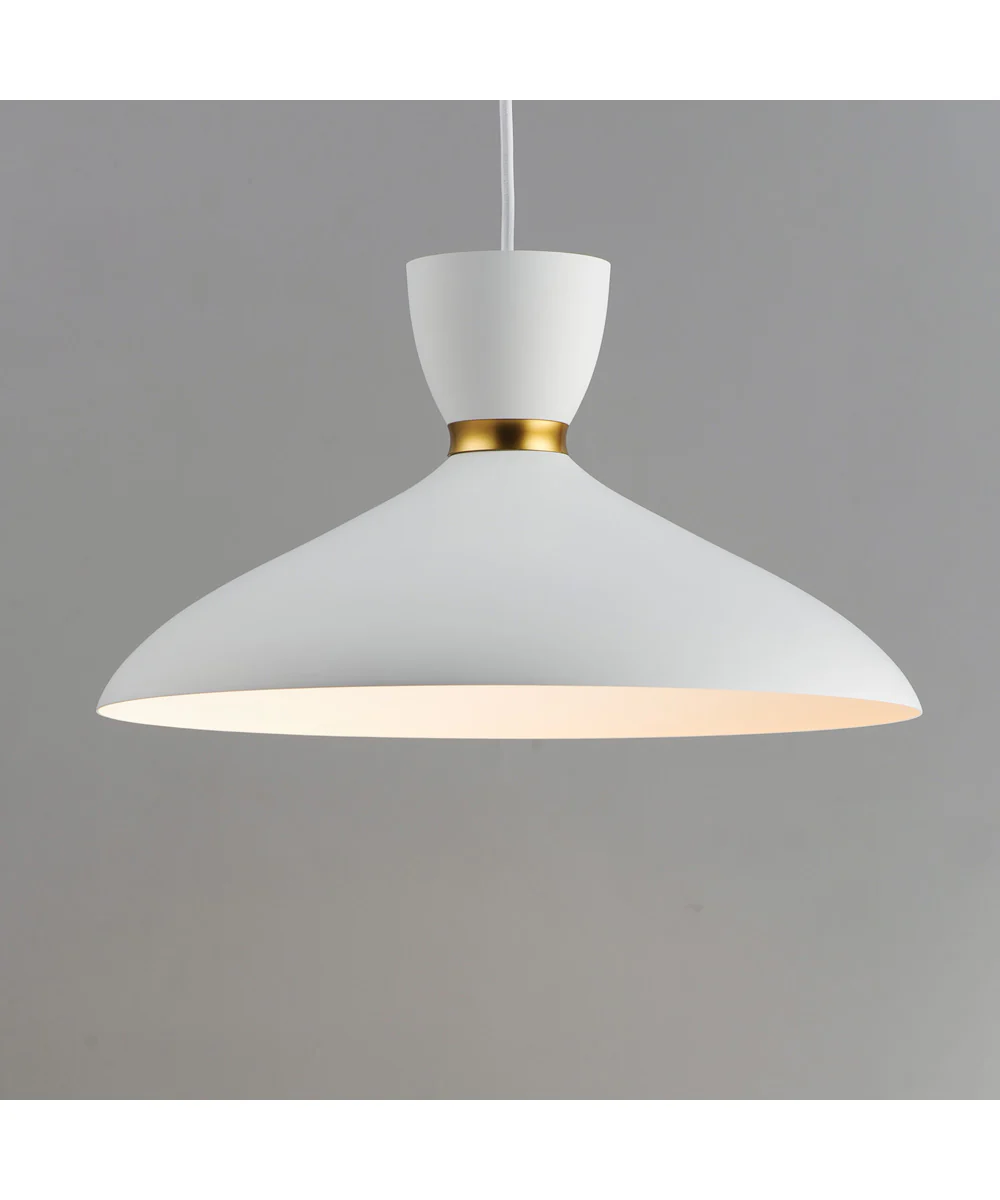 Carillon 16 inch Pendant White/Satin Brass - Image 3