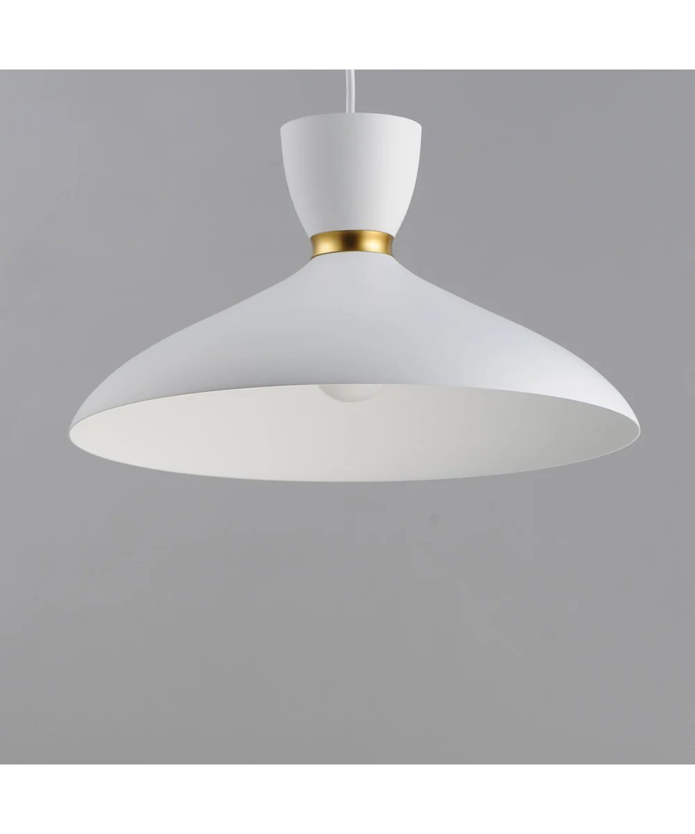 Carillon 16 inch Pendant White/Satin Brass - Image 4
