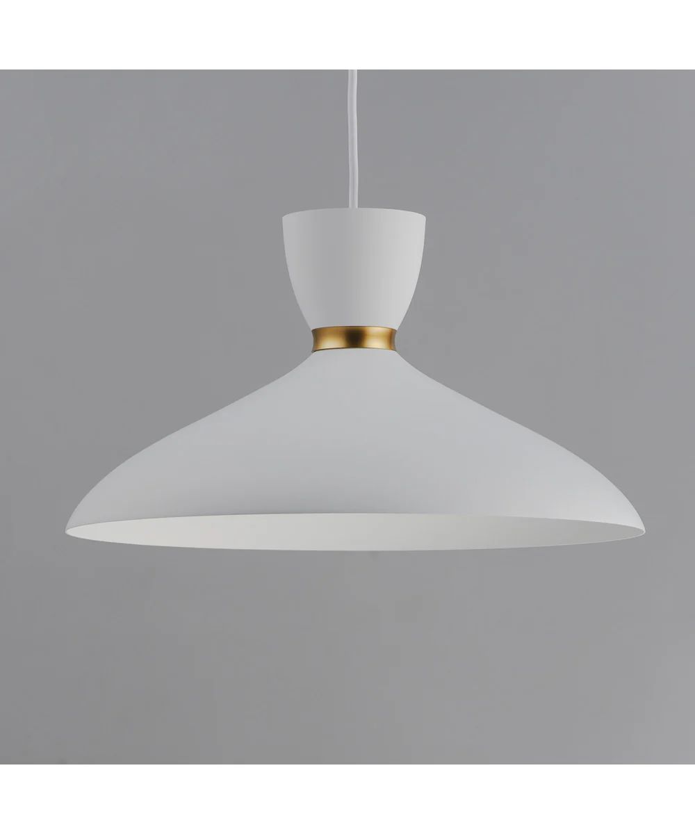 Carillon 16 inch Pendant White/Satin Brass - Image 5
