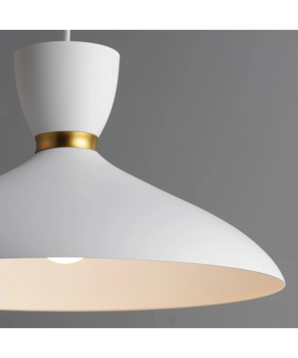Carillon 16 inch Pendant White/Satin Brass - Image 6