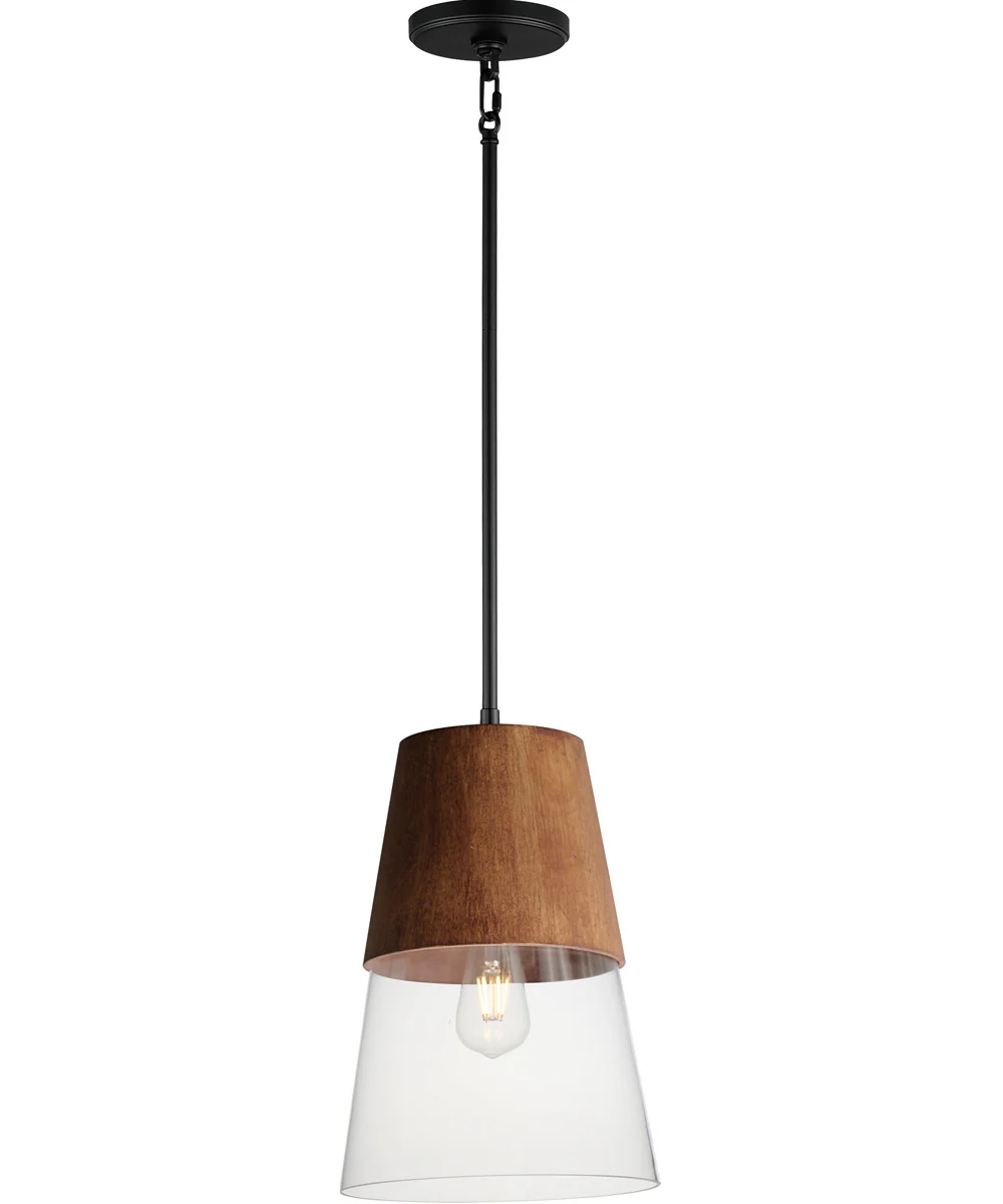 Carpenter 10 inch Mini Pendant Walnut / Black