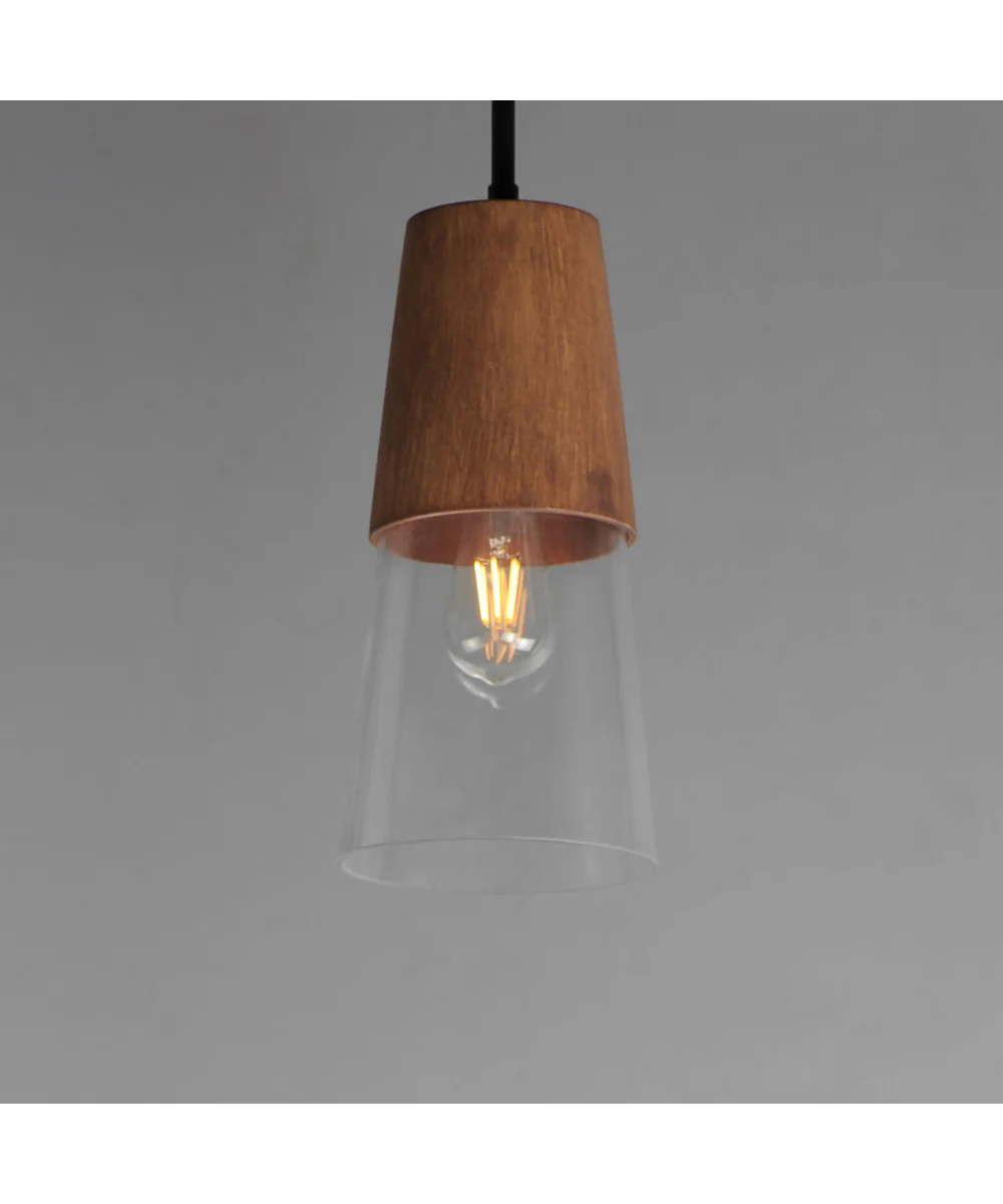 Carpenter 6.5 inch Mini Pendant Walnut / Black - Image 3