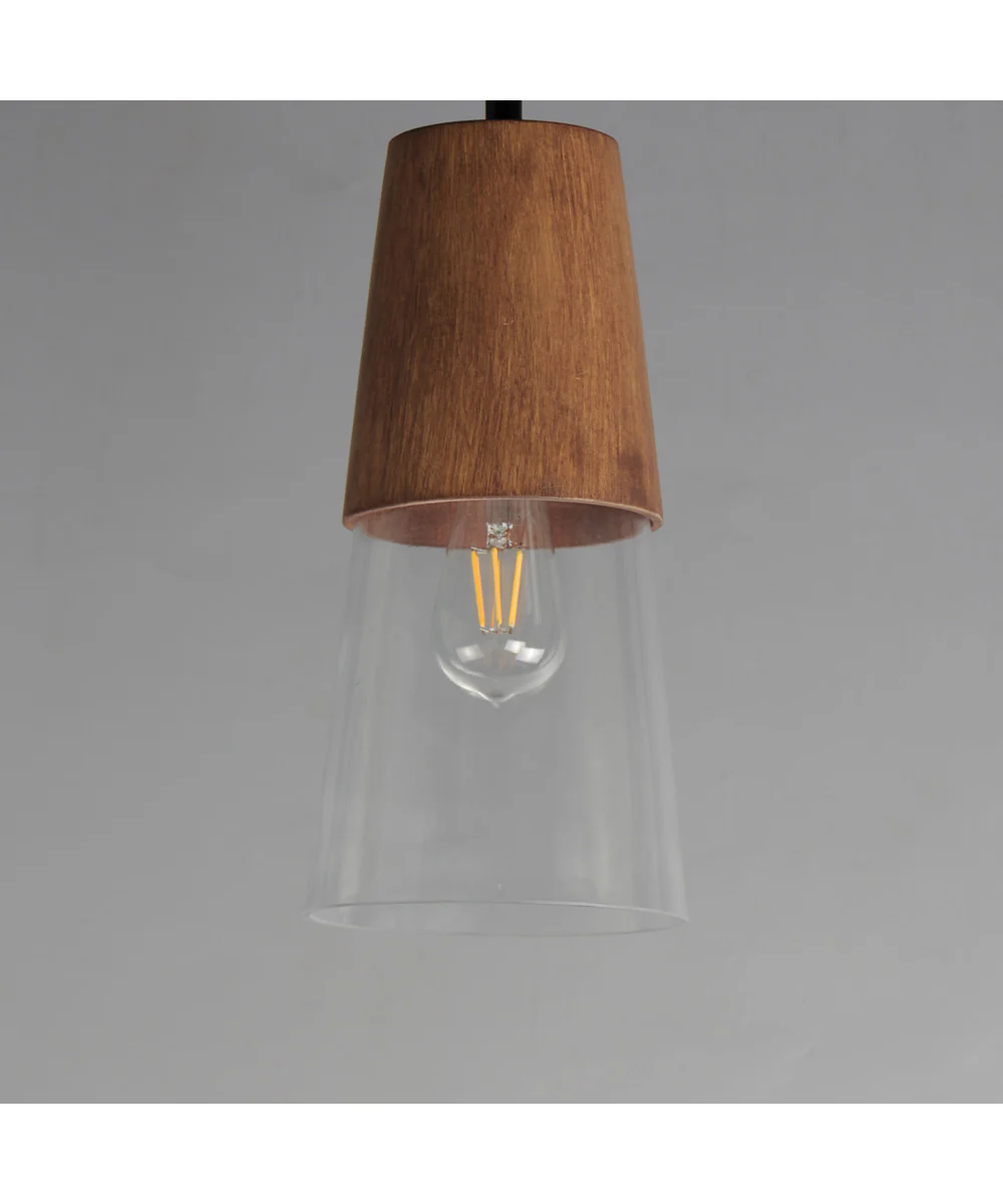 Carpenter 6.5 inch Mini Pendant Walnut / Black - Image 4