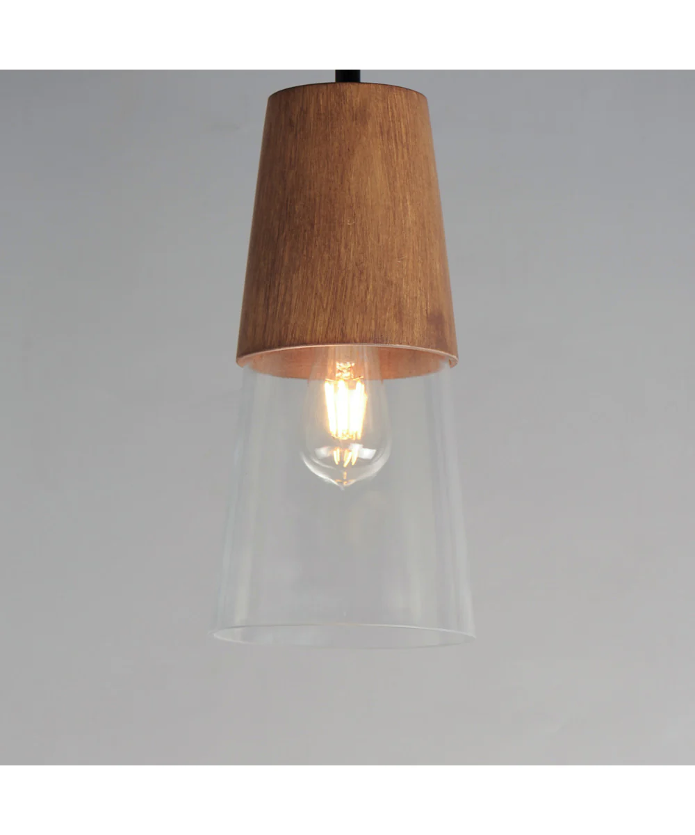 Carpenter 6.5 inch Mini Pendant Walnut / Black - Image 5