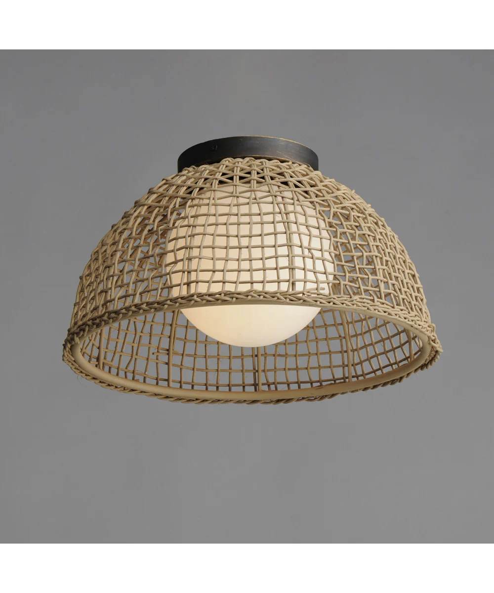 Cestino 1-Light Flush Mount Antique Bronze - Image 2