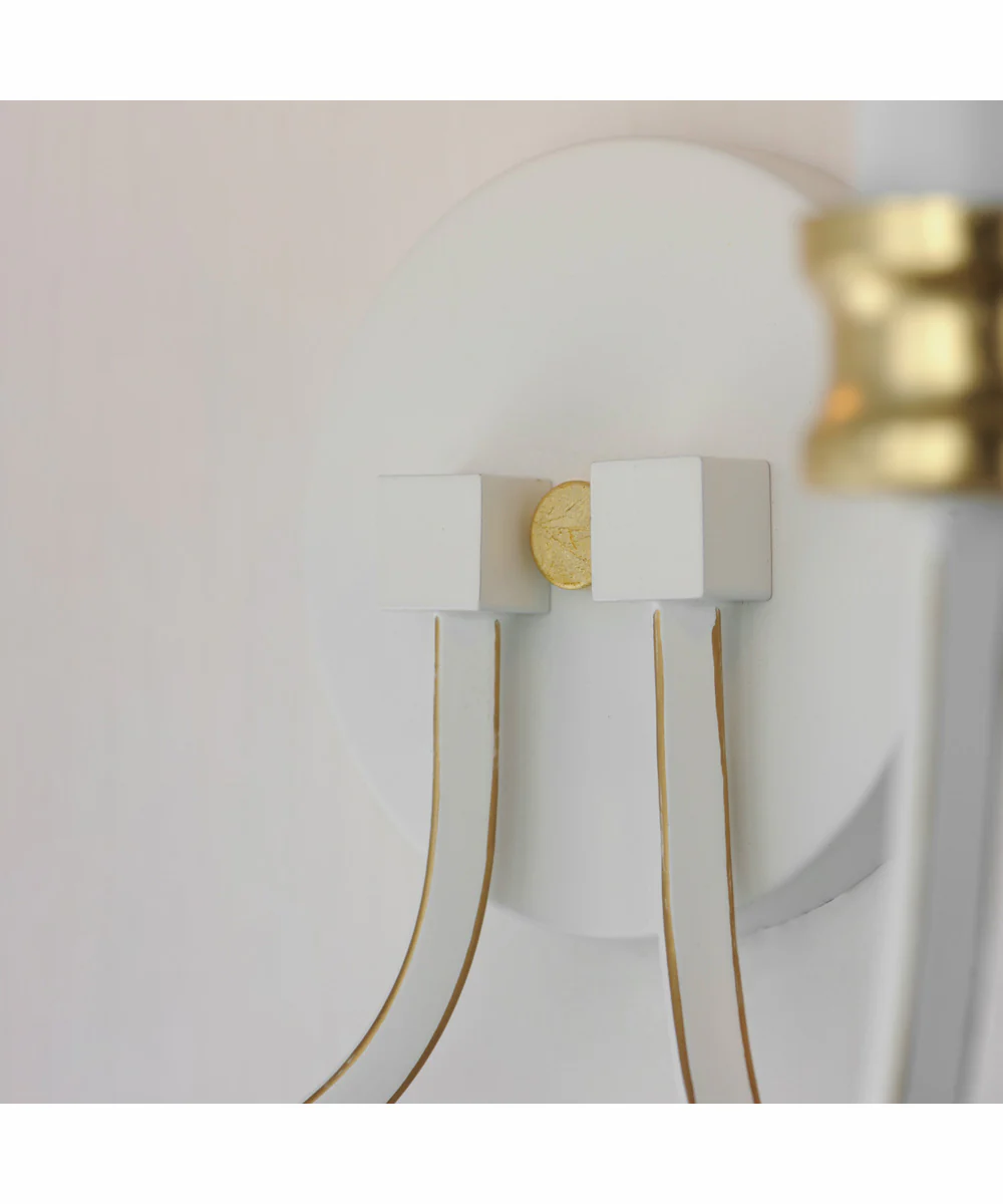 Charlton 2-Light Wall Sconce Weathered White/Gold Leaf - Image 5