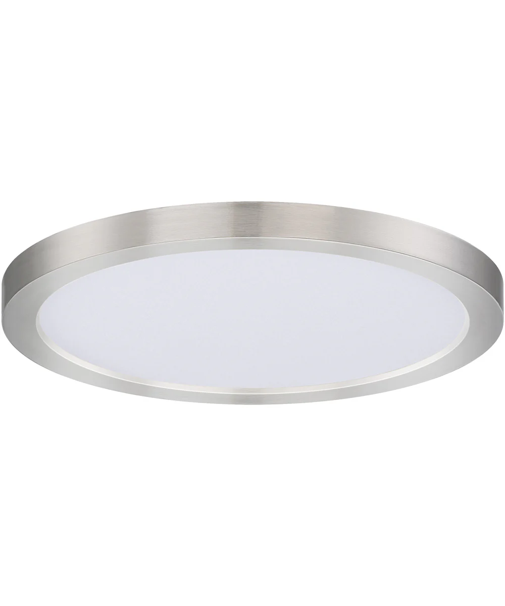 Chip 9 inch 18W RD LED Flush Mount 3000K Satin Nickel