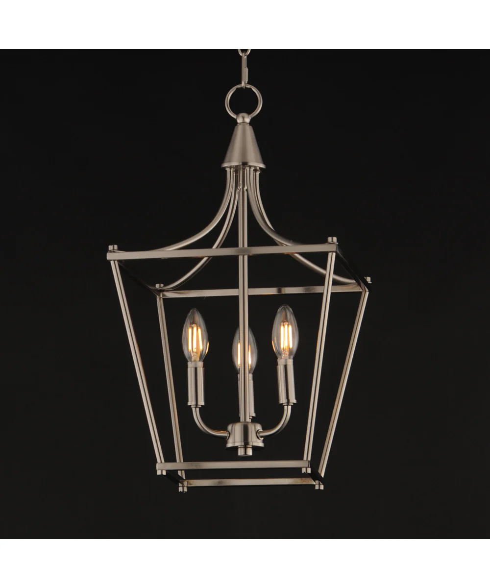 Clifton 3-Light Pendant Satin Nickel - Image 4