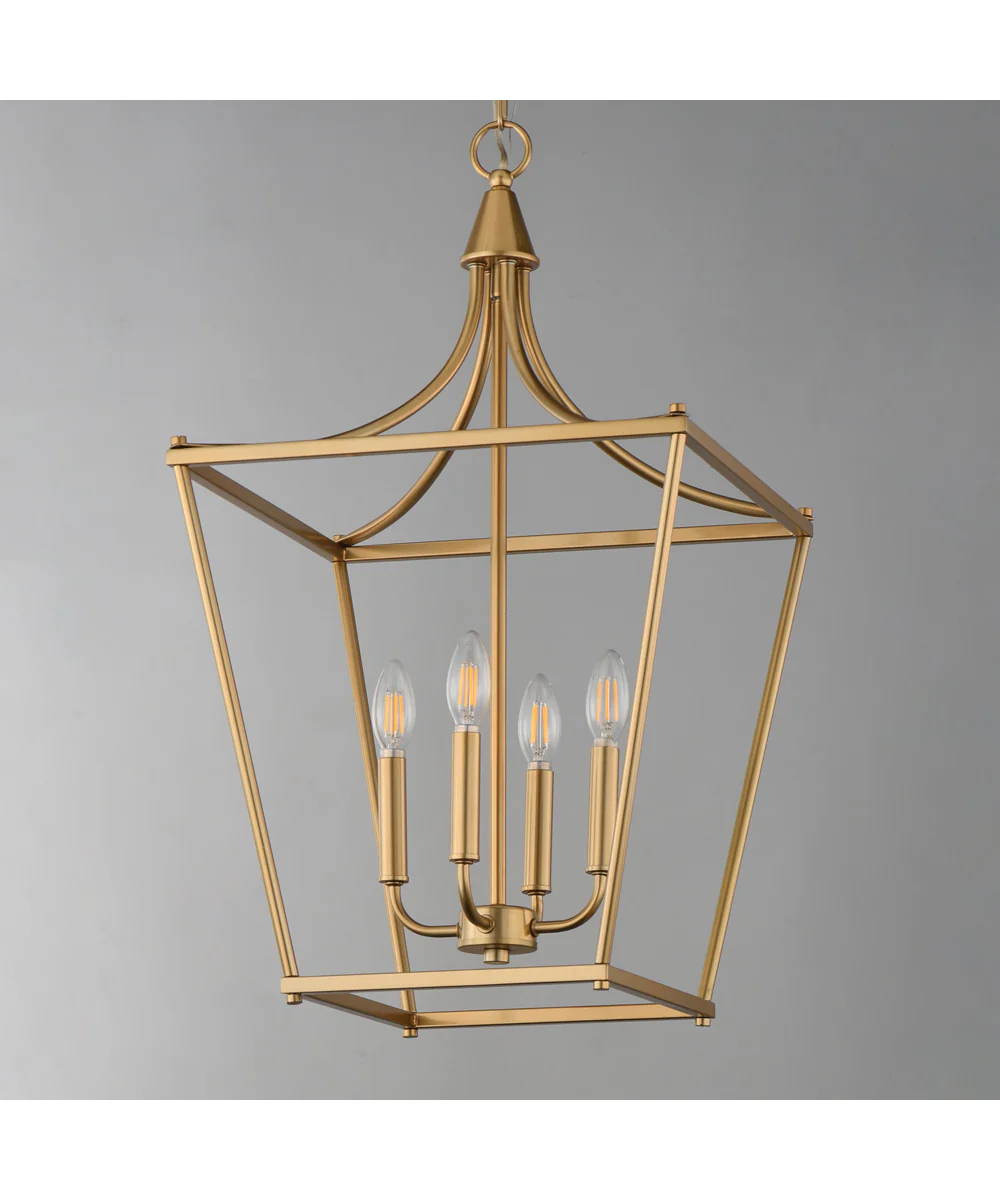 Clifton 4-Light Pendant Natural Aged Brass - Image 2