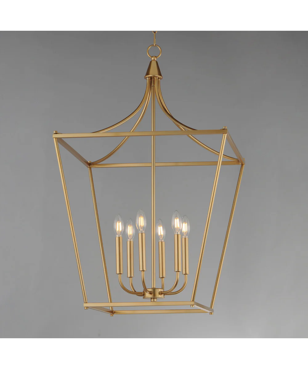 Clifton 6-Light Pendant Natural Aged Brass - Image 2