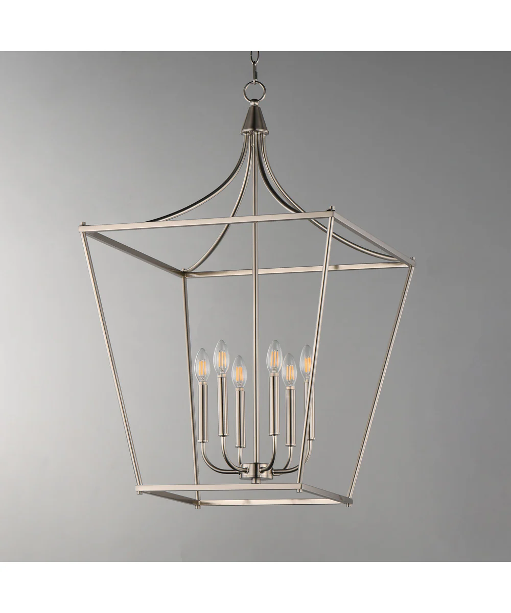Clifton 6-Light Pendant Satin Nickel - Image 3