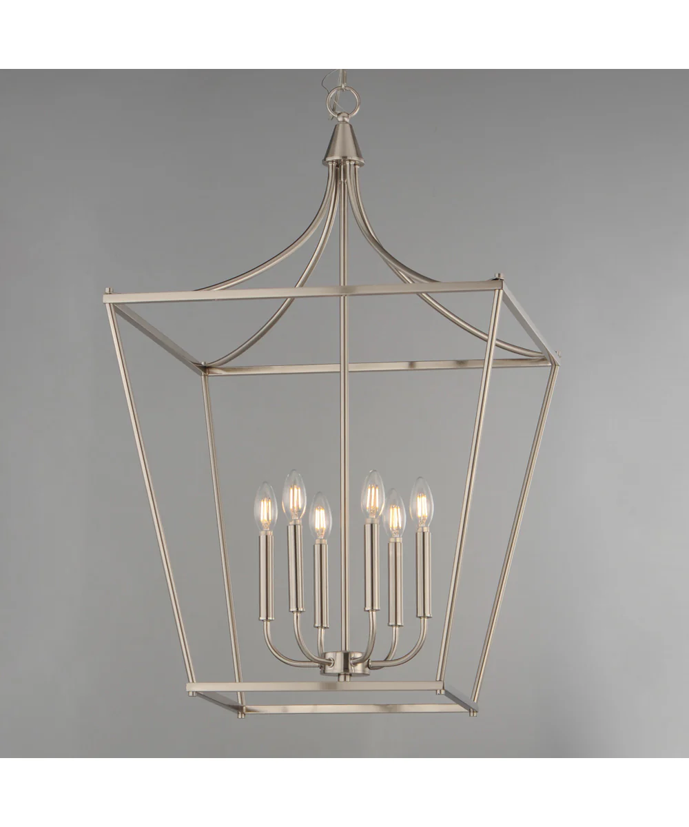 Clifton 6-Light Pendant Satin Nickel - Image 4
