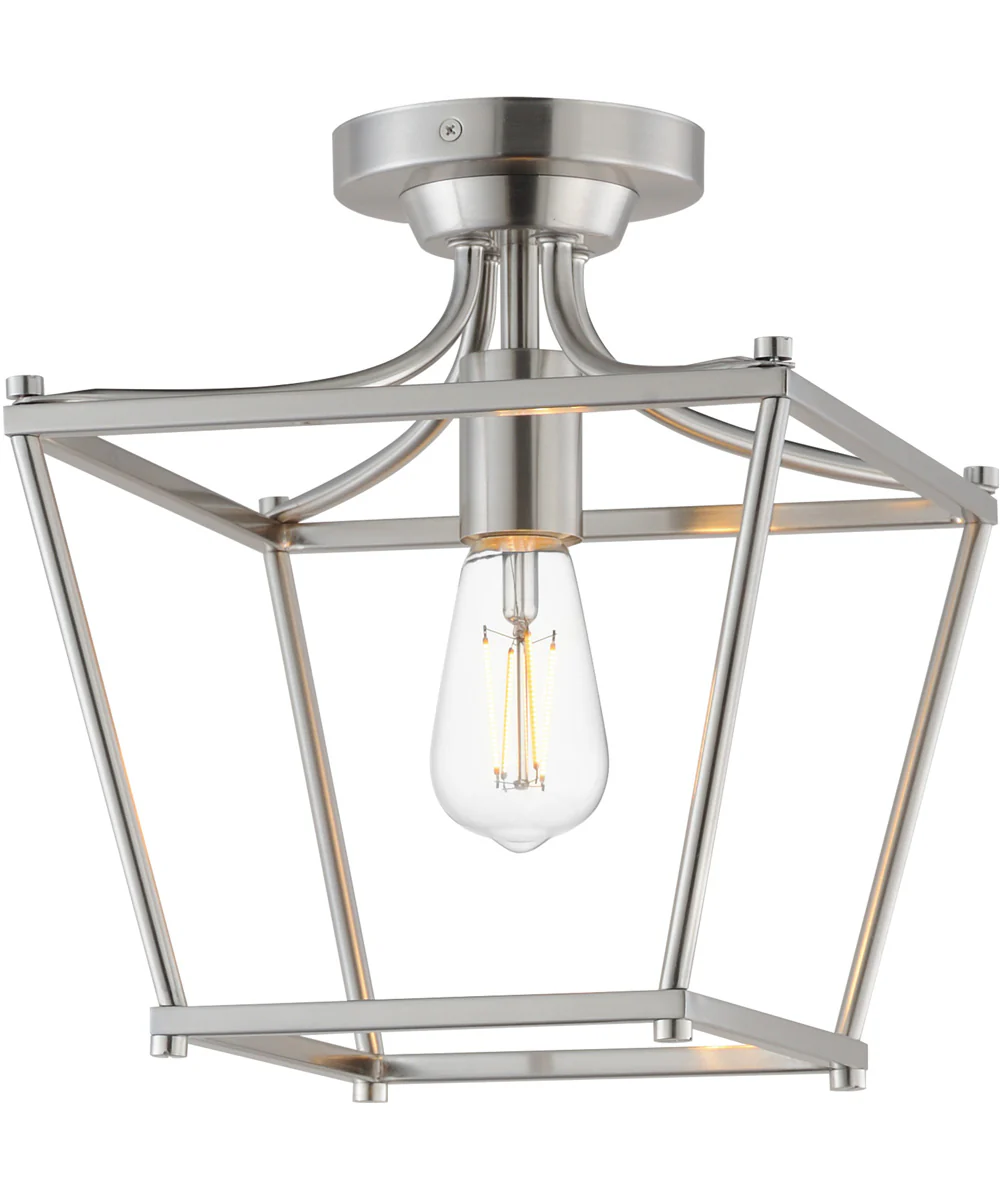Clifton Single Pendant / Semi-Flush Satin Nickel
