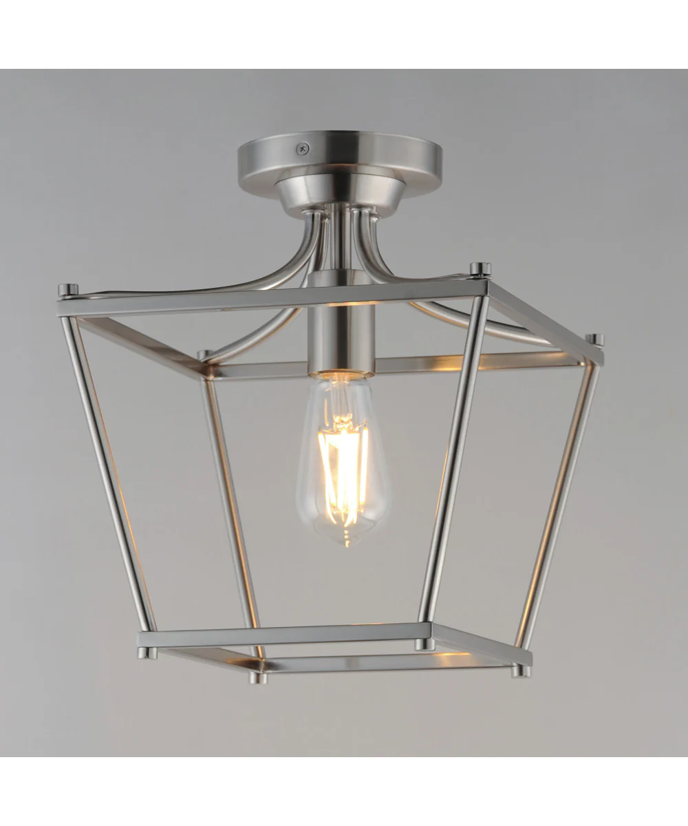 Clifton Single Pendant / Semi-Flush Satin Nickel - Image 4
