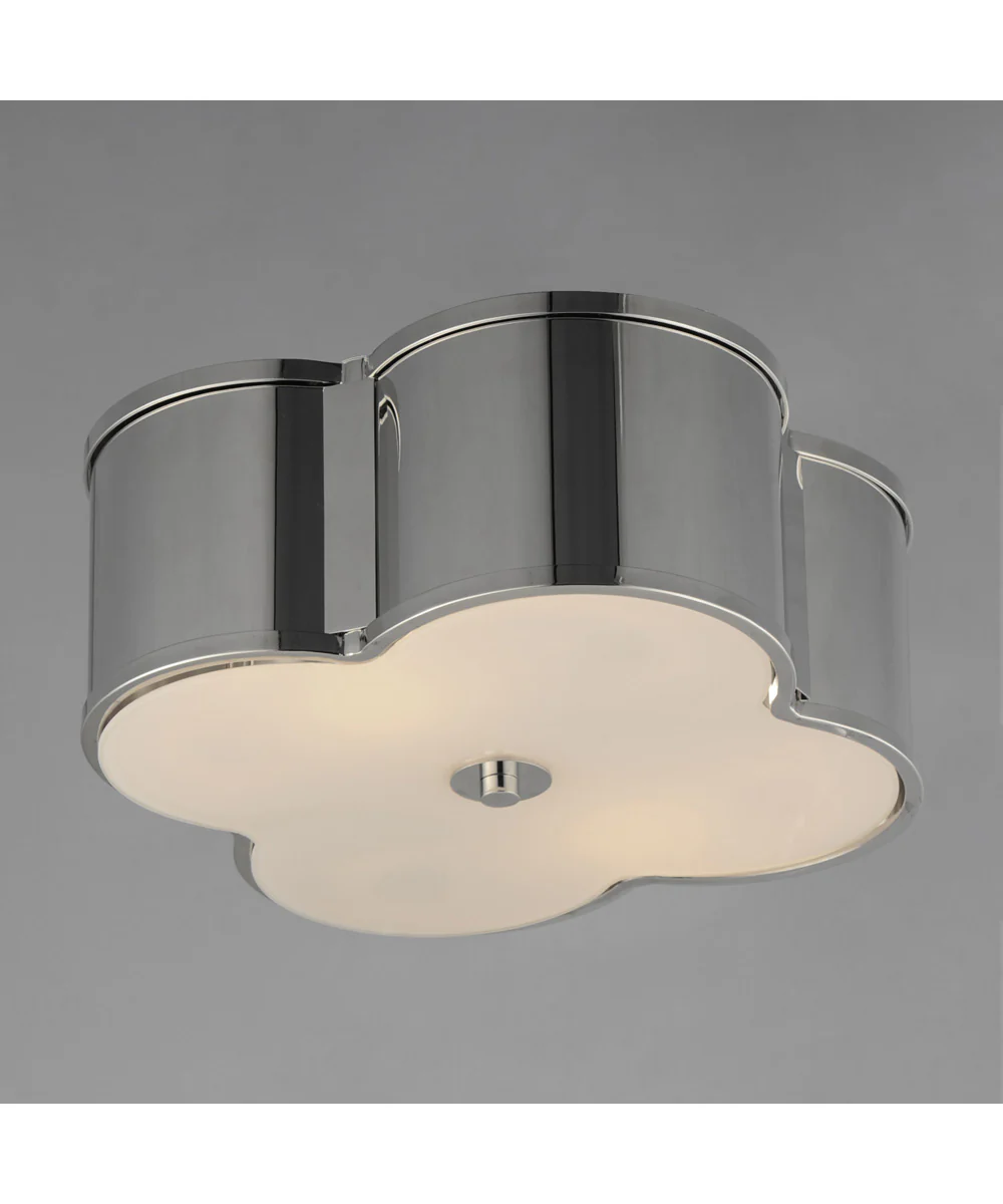 Clover 2-Light Flush Mount Polished Nickel - Image 3