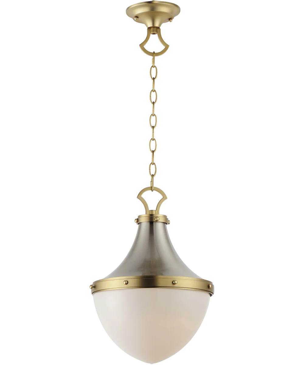 Conrad 12 inch Pendant Satin Nickel / Satin Brass