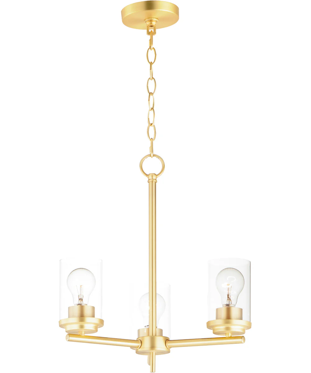 Corona 3-Light Chandelier Satin Brass