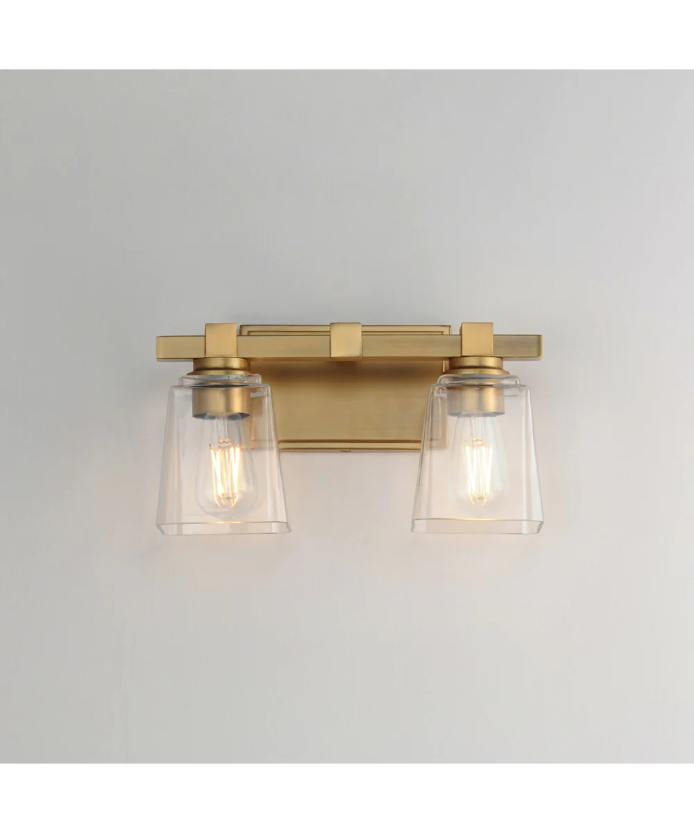 Cubos 2-Light Wall Sconce Natural Aged Brass - Image 3
