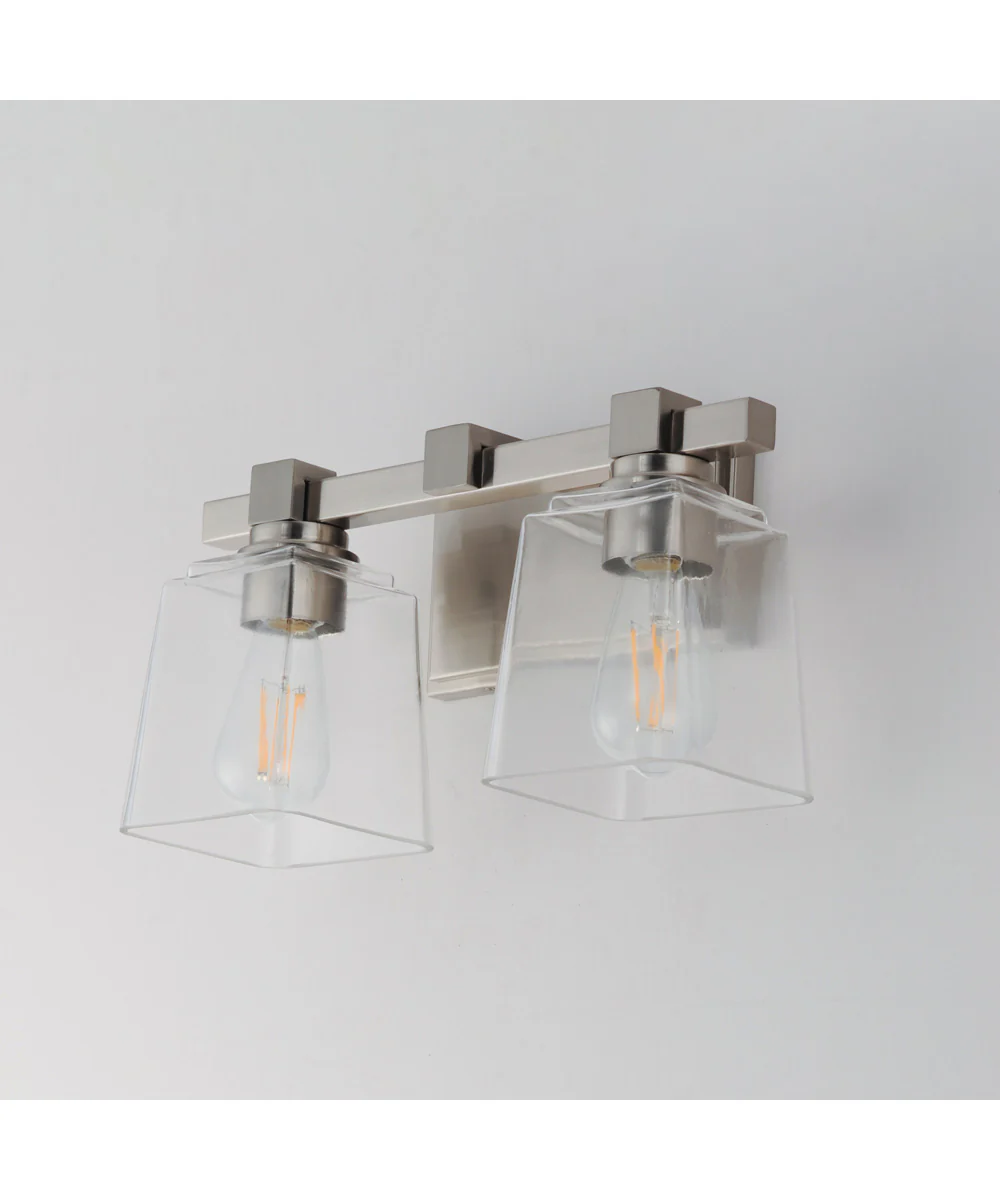 Cubos 2-Light Wall Sconce Satin Nickel - Image 4