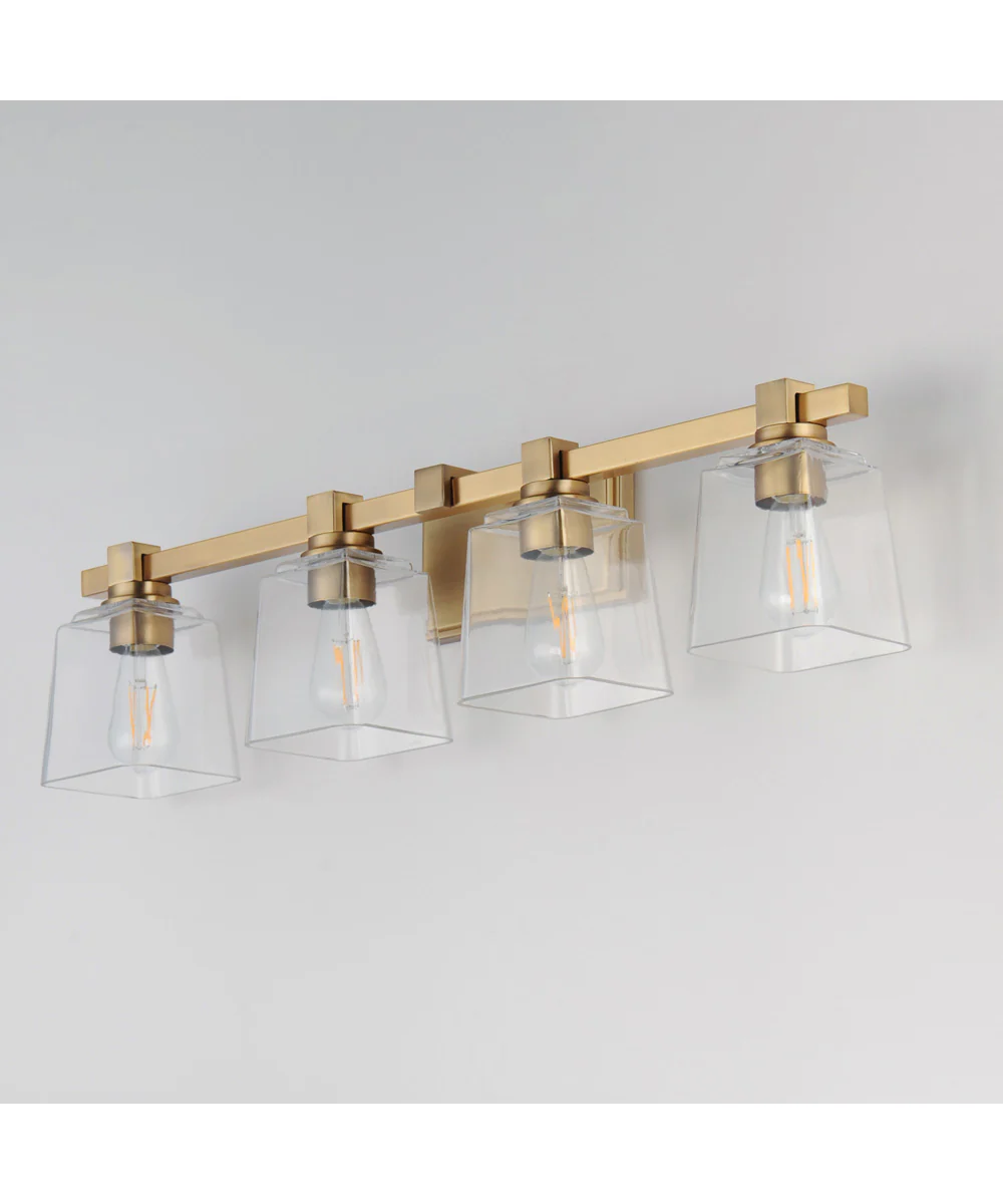 Cubos 4-Light Bath Vanity Natural Aged Brass - Image 4