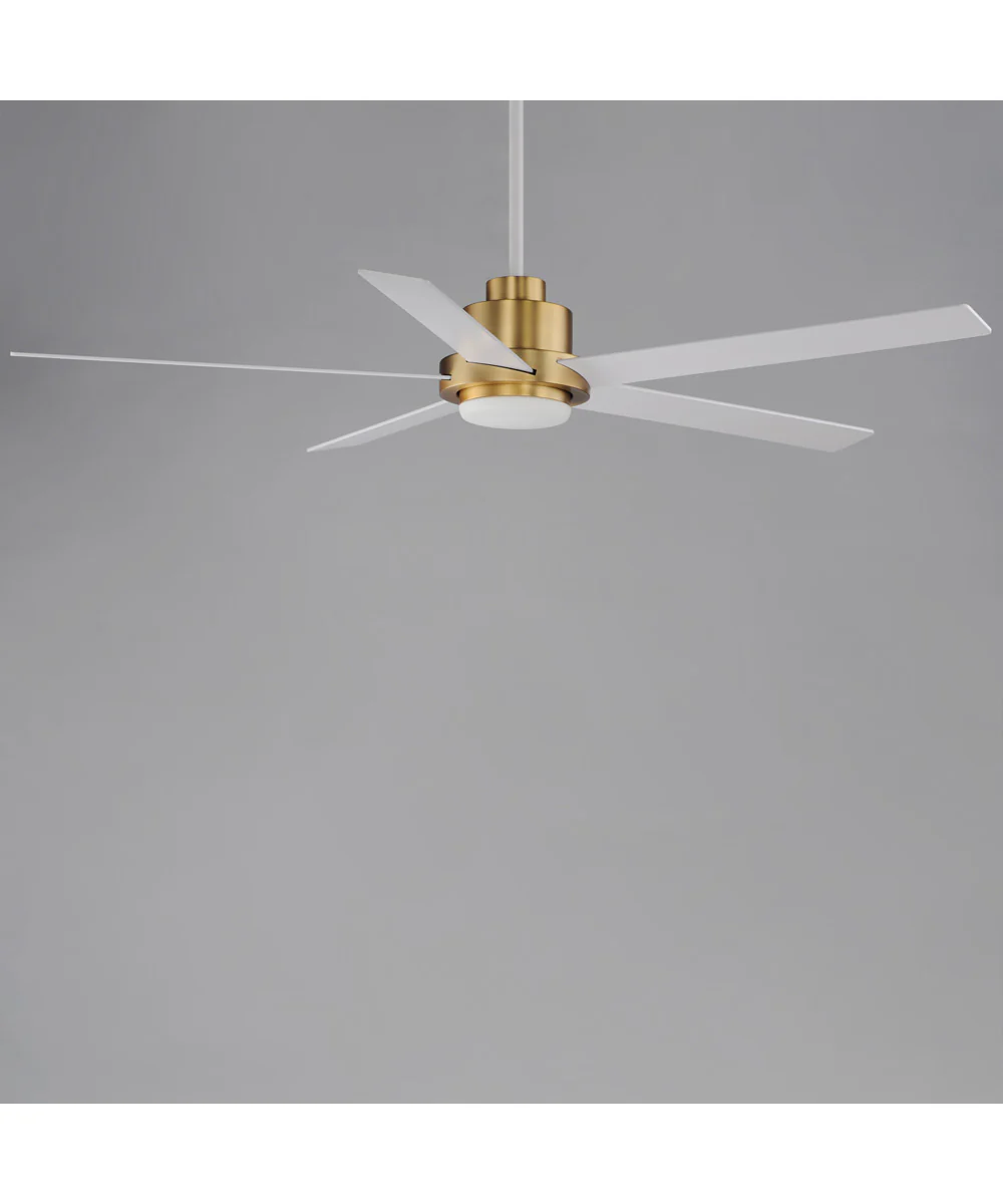 Daisy 60 inch 5-Blade Fan w LED Light Kit Natural Aged Brass - Image 3