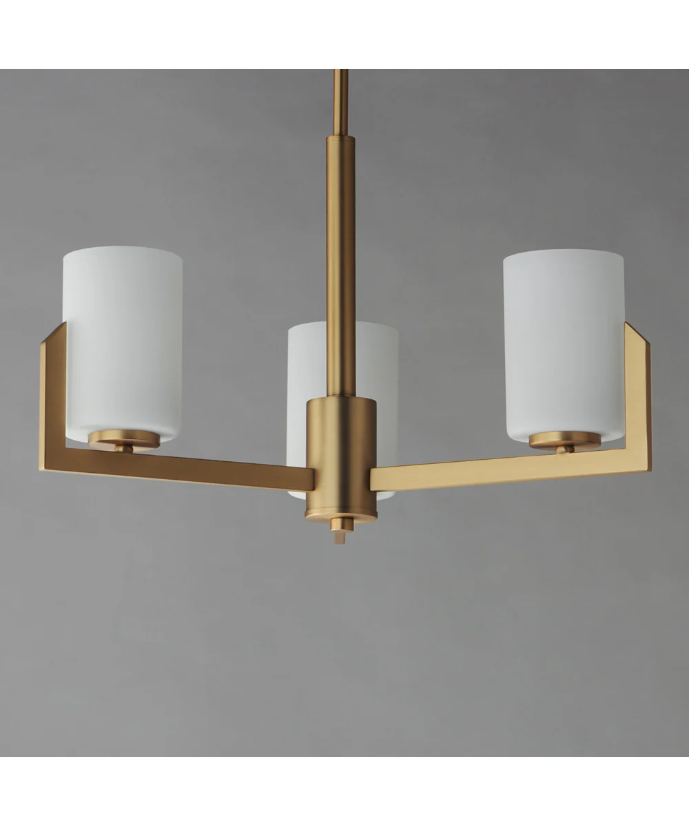 Dart 3-Light Chandelier Natural Aged Brass - Image 3