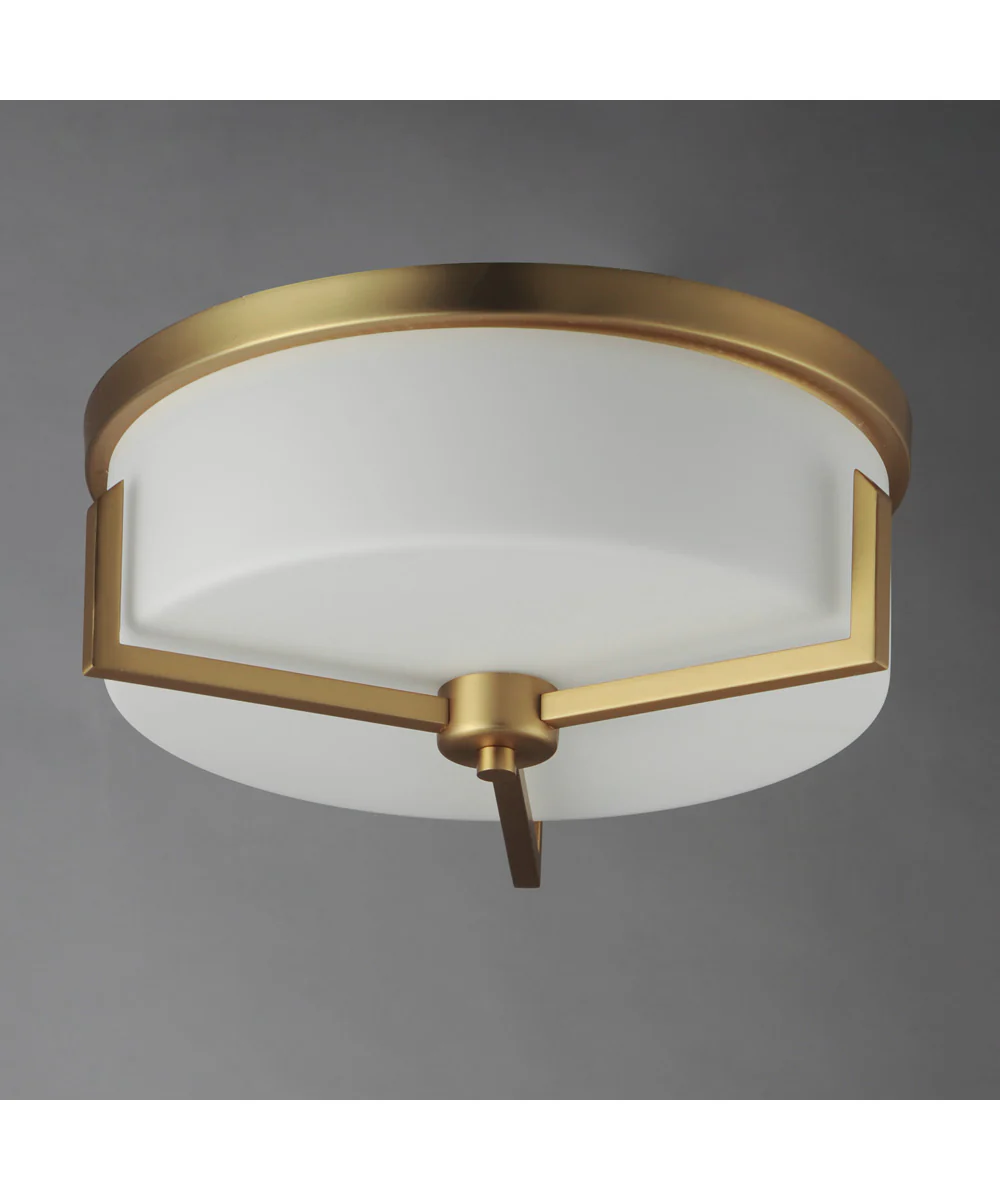 Dart 3-Light Flush Mount Natural Aged Brass - Image 2