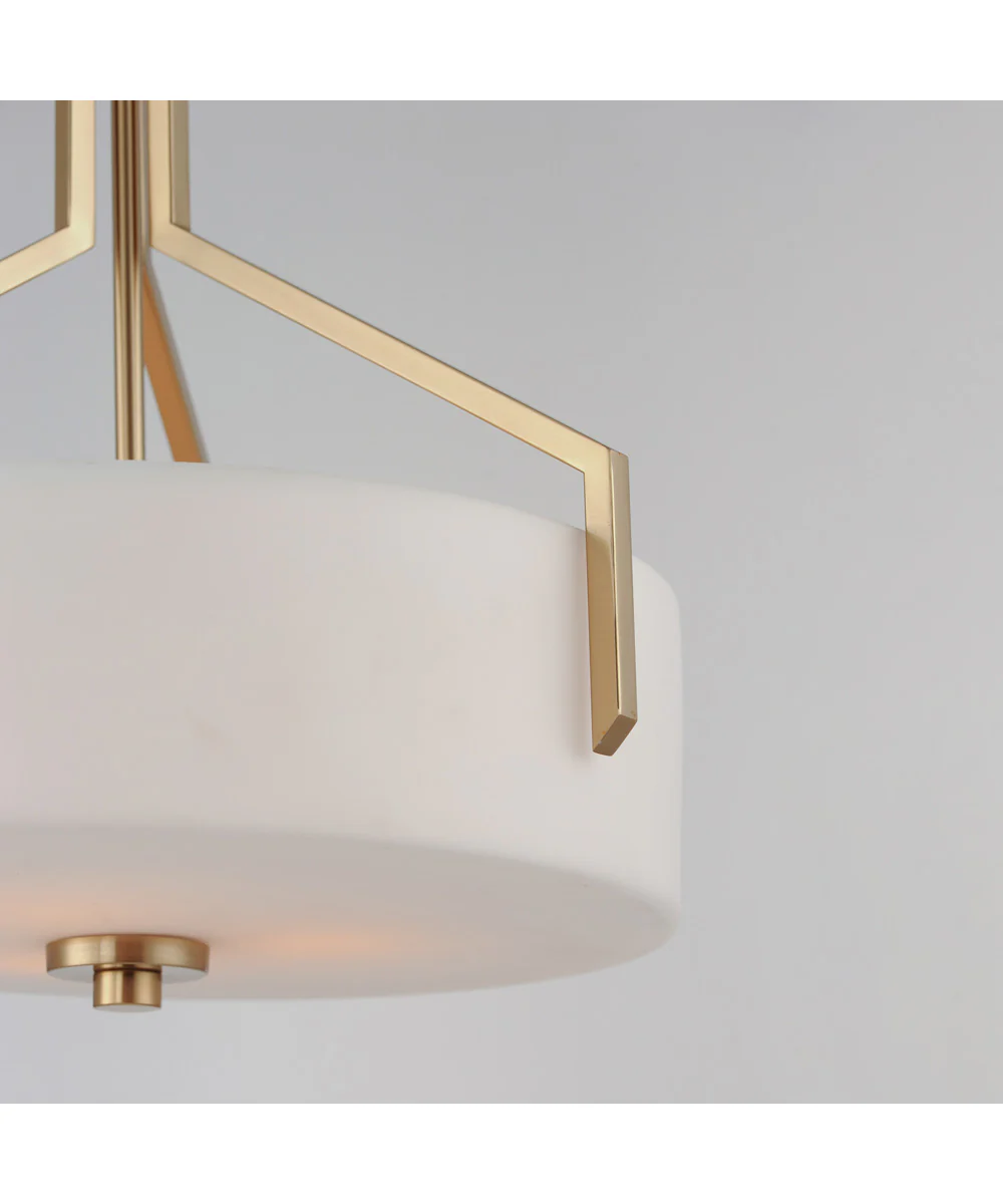 Dart 3-Light Pendant Satin Brass - Image 5